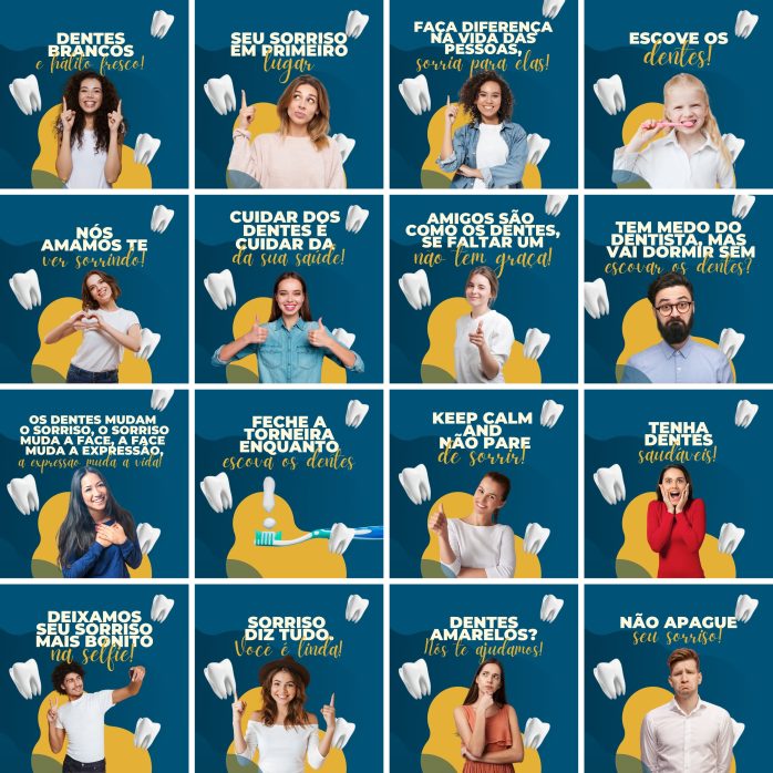 Templates Canva Dentista Odonto 200 Artes Editáveis + Legendas