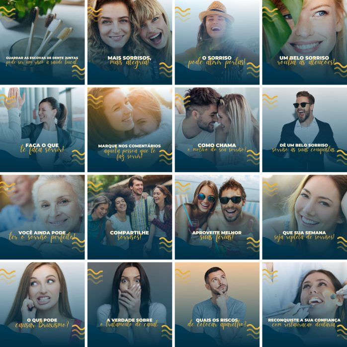 Templates Canva Dentista Odonto 200 Artes Editáveis + Legendas