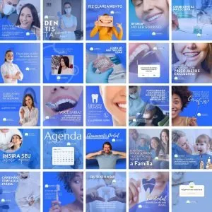 Templates Canva Dentista Odonto 25 Artes Editáveis + Bônus