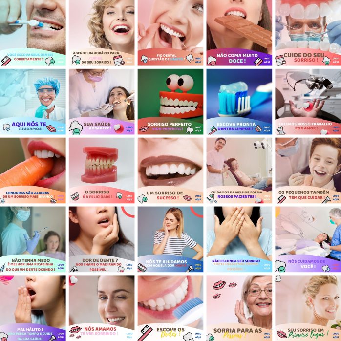 Templates Canva Dentista Odonto 3.0 50 Artes Editáveis + Bônus