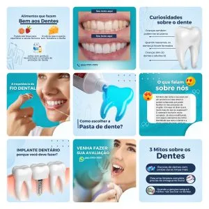 Templates Canva Dentista Odonto 30 Artes Editáveis + Bônus