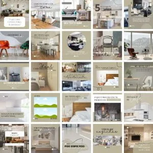 Templates Canva Design de Interiores 25 Artes Editáveis + Bônus