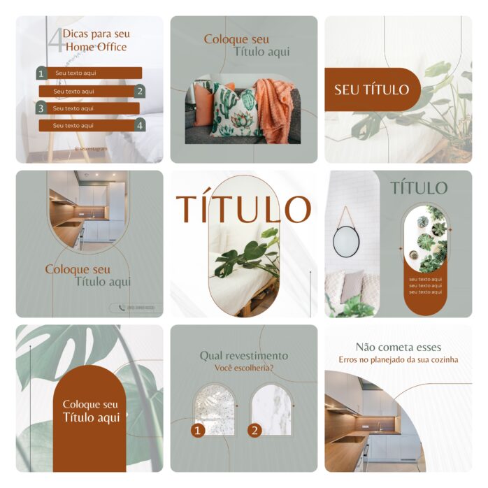 Templates Canva Designer de Interiores 30 Artes Editáveis + Bônus