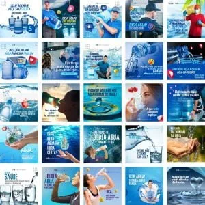 Templates Canva Distribuidora de Água Mineral 30 Artes Editáveis + Bônus 30 Templates Canva Distribuidora de Água Mineral 30 Artes Editáveis + Bônus