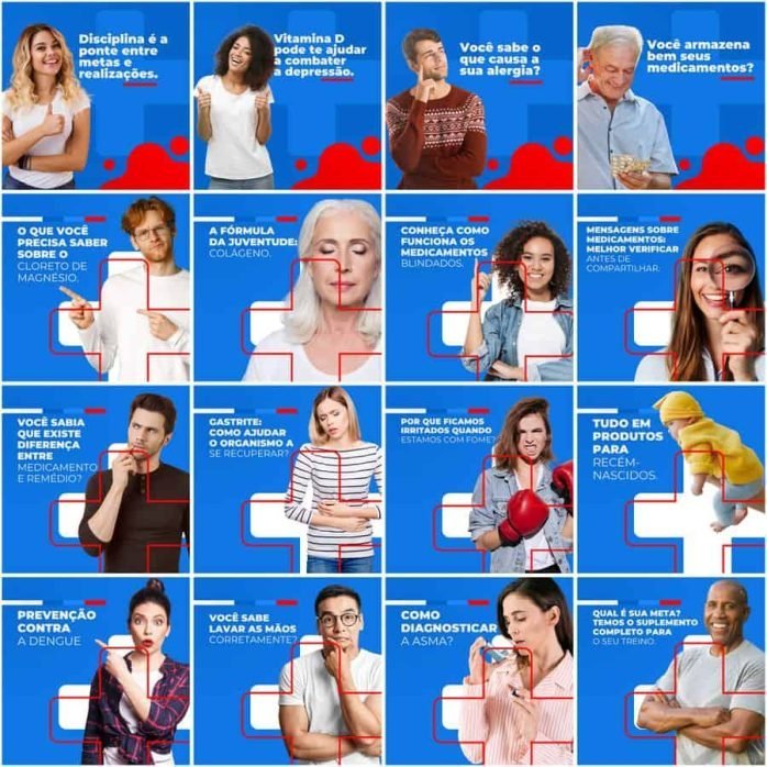 Templates Canva Farmácia Drogaria 200 Artes Editáveis + Legendas