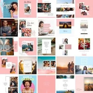 Templates Canva Feed Post Instagram 2.0 100 Artes Editáveis + Bônus