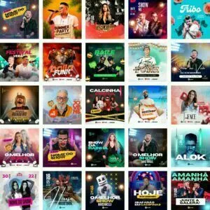 Templates Canva Festa Eventos Shows 60 Artes Editáveis + Bônus
