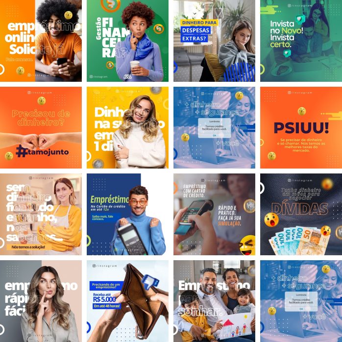 Templates Canva Financeiro 1.0 16 Artes Editáveis + Bônus