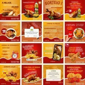 Templates Canva Frango Assado e Frito 100 Artes Editáveis + Bônus 18 Templates Canva Frango Assado e Frito 100 Artes Editáveis + Bônus
