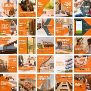 Templates Canva Imobiliária 2.0 25 Artes Editáveis + Bônus
