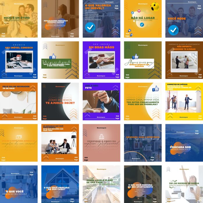 Templates Canva Imobiliaria Imoveis 255 Artes Editáveis + Bônus