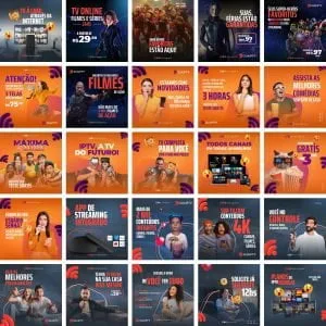 Templates Canva IPTV TV Assinatura 60 Artes Editáveis + Bônus