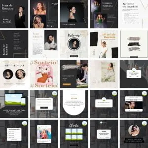 Templates Canva Loja de Roupas 30 Artes Editáveis + Bônus 9 Templates Canva Loja de Roupas 30 Artes Editáveis + Bônus
