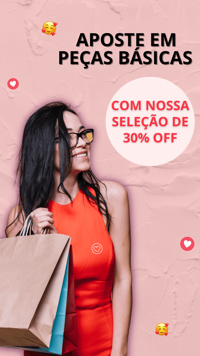 Templates Canva Loja de Roupas 30 Artes Editáveis Storie + Bônus