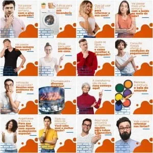 Templates Canva Materiais de Construção 200 Artes Editáveis + Legendas