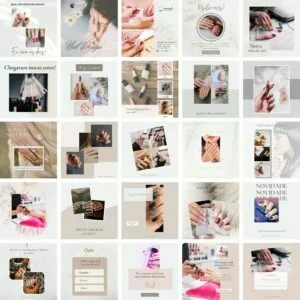 Templates Canva Nail Design 25 Artes Editáveis + Bônus