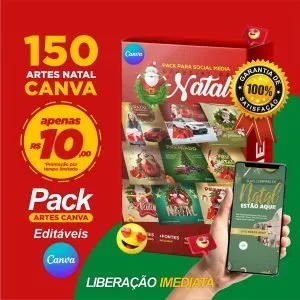 Templates Canva Natal 150 Artes Editáveis Mídias Sociais + Bônus 12 Templates Canva Natal 150 Artes Editáveis Mídias Sociais + Bônus