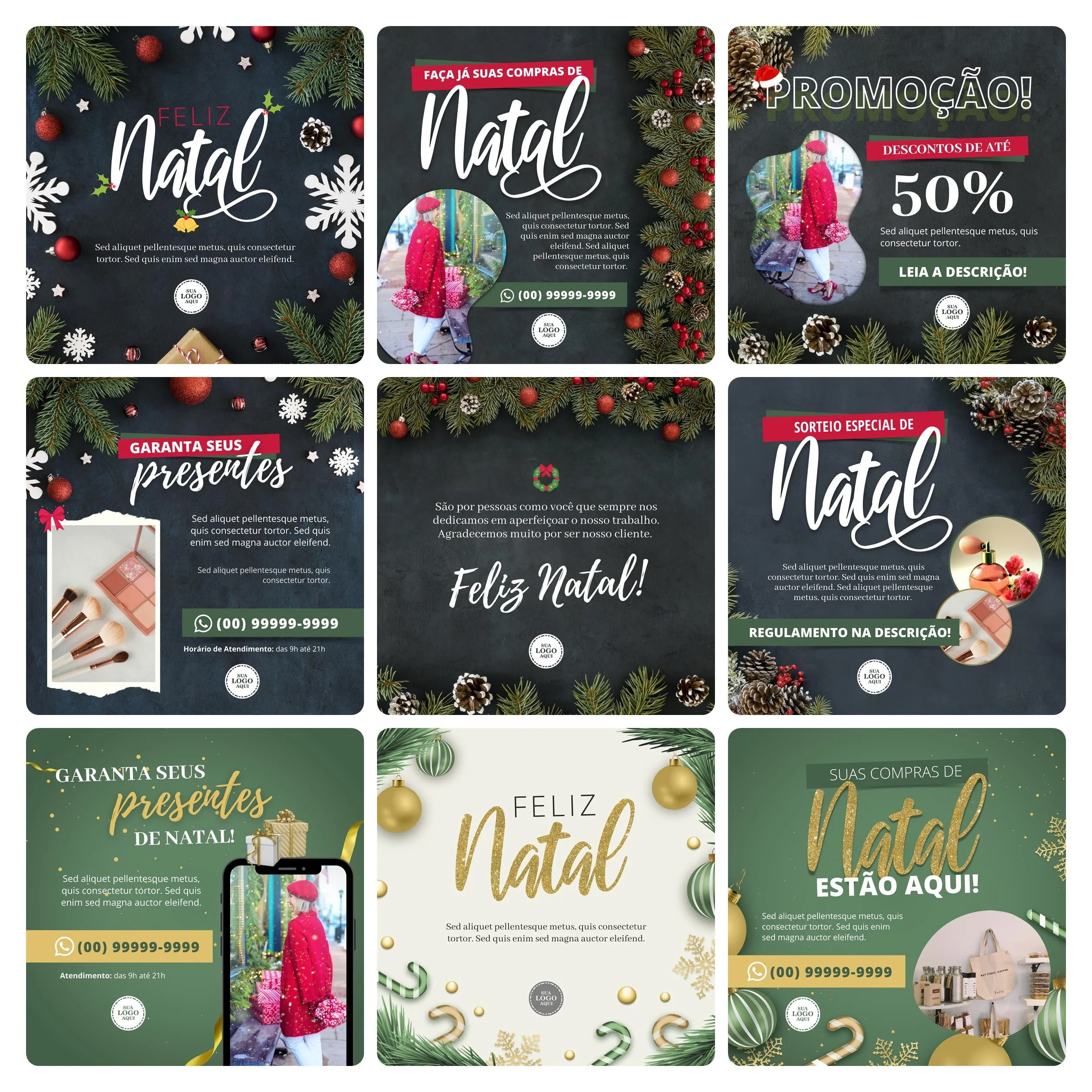 Templates Canva Natal 2.0 18 Artes Editáveis + 8 Capa Destaques 2 Templates Canva Natal 2.0 18 Artes Editáveis + 8 Capa Destaques