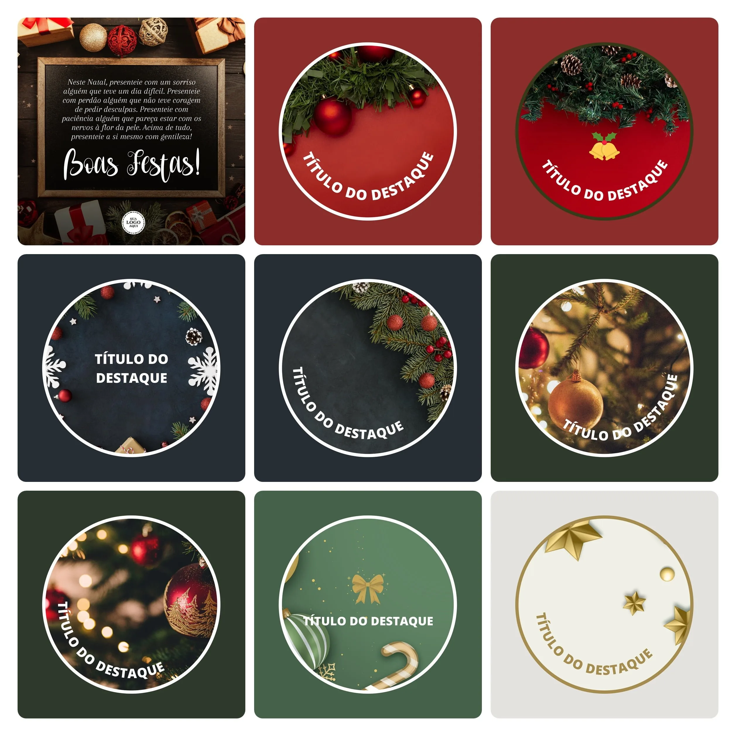 Templates Canva Natal 2.0 18 Artes Editáveis + 8 Capa Destaques 3 Templates Canva Natal 2.0 18 Artes Editáveis + 8 Capa Destaques