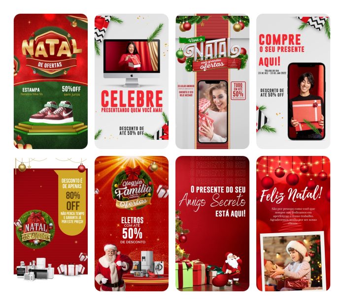 Templates Canva Natal 50 Artes Editáveis Stories