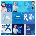 Templates Canva Novembro Azul 30 Artes Editáveis + Bônus