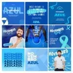 Templates Canva Novembro Azul 30 Artes Editáveis + Bônus