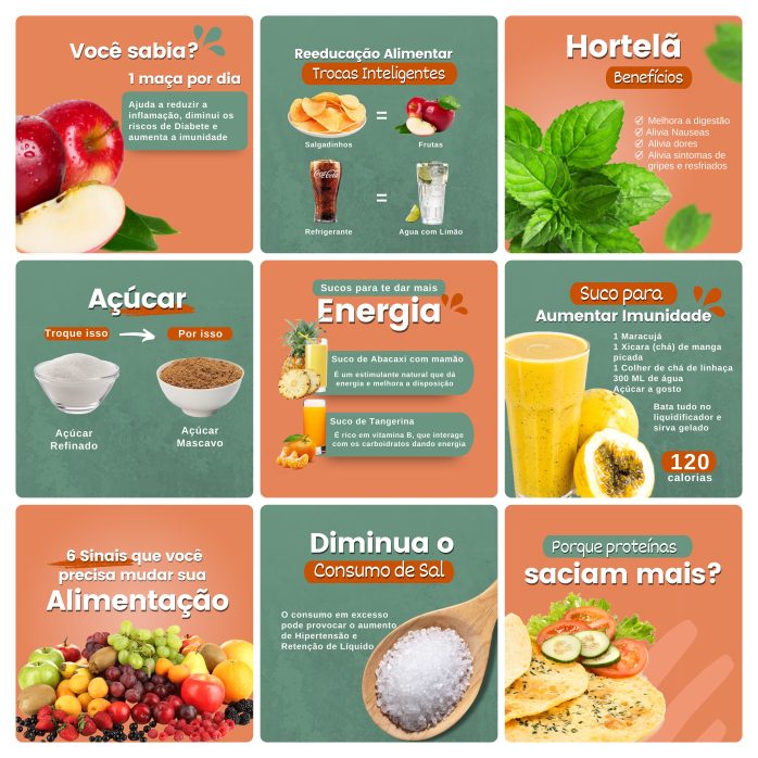 Templates Canva Nutricionista 100 Artes Editáveis + Bônus