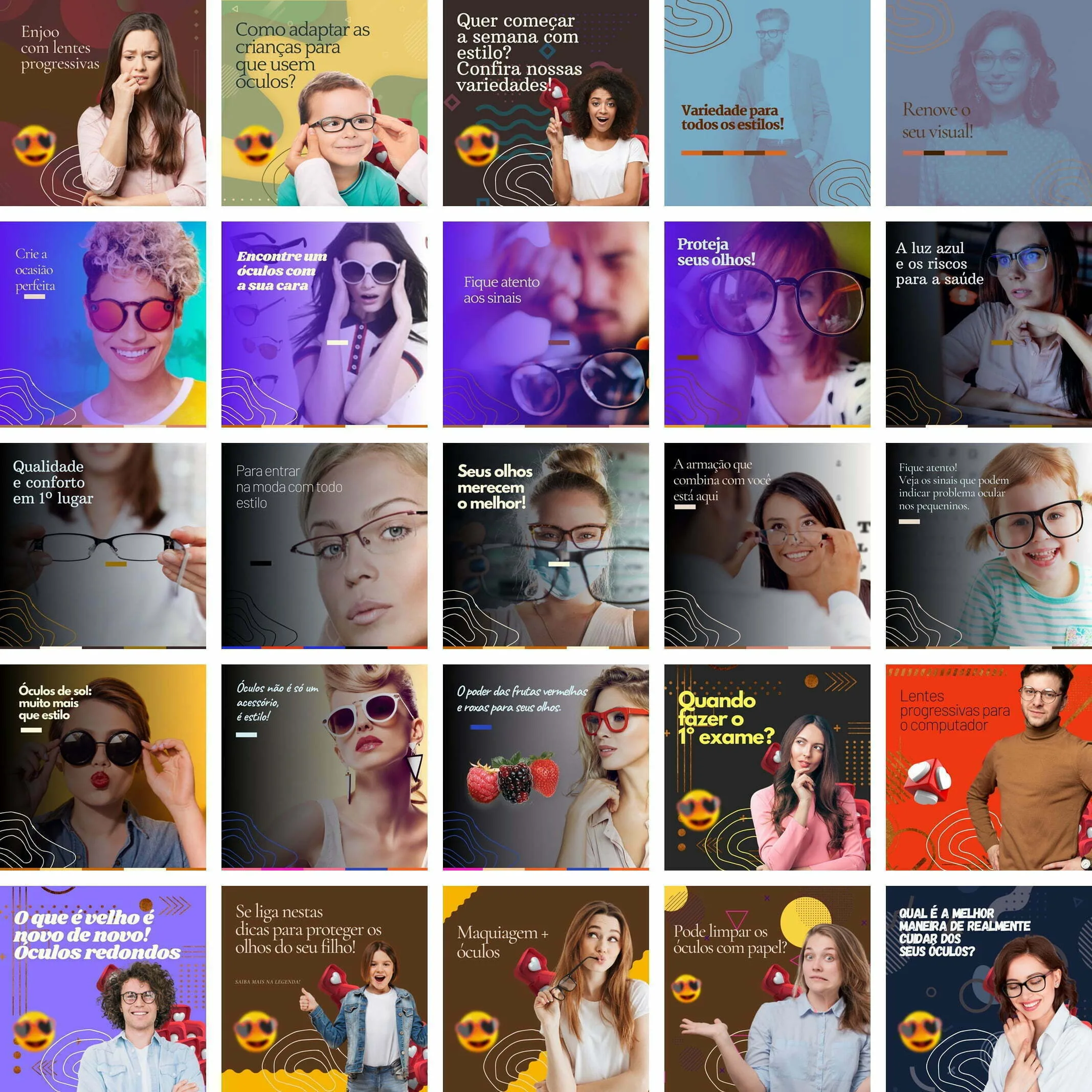 Templates Canva Óticas Oftalmologista 340 Artes Editáveis + Bônus 1 Templates Canva Óticas Oftalmologista 340 Artes Editáveis + Bônus