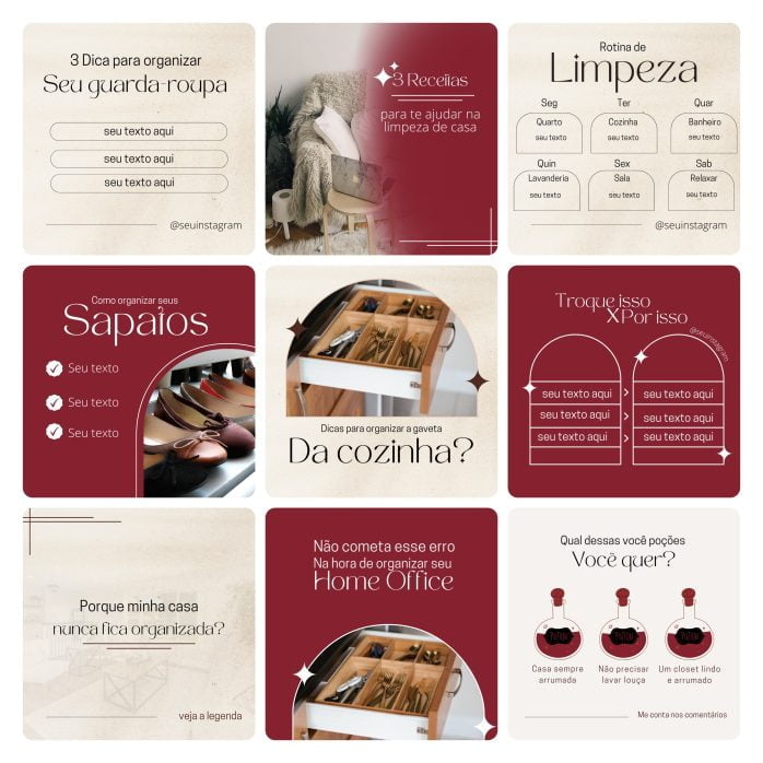 Templates Canva Personal Organizer 30 Artes Editáveis + Bônus