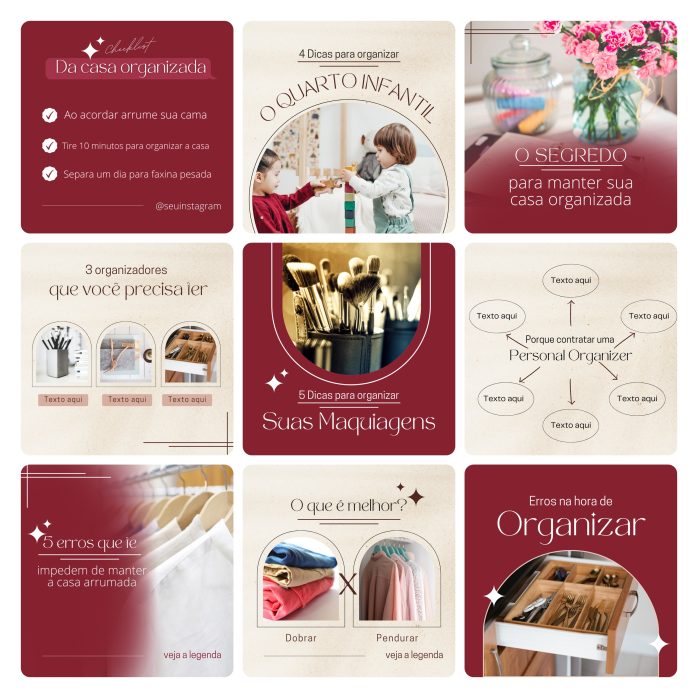 Templates Canva Personal Organizer 30 Artes Editáveis + Bônus