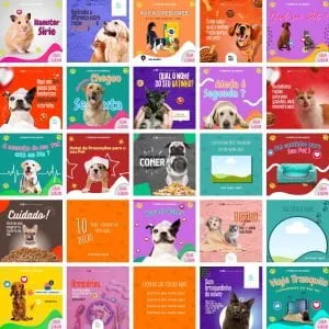 Templates Canva Petshop Pet Shop 360 Artes Editáveis + Bônus