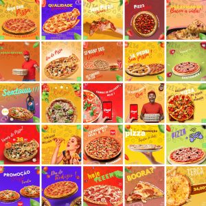 Templates Canva Pizzaria Pizza 3.0 50 Artes Editáveis + Bônus