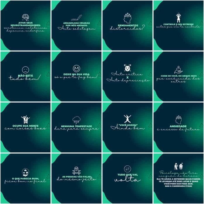 Templates Canva Psicólogo Psicologia 200 Artes Editáveis + Legendas