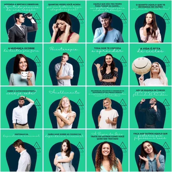 Templates Canva Psicólogo Psicologia 200 Artes Editáveis + Legendas