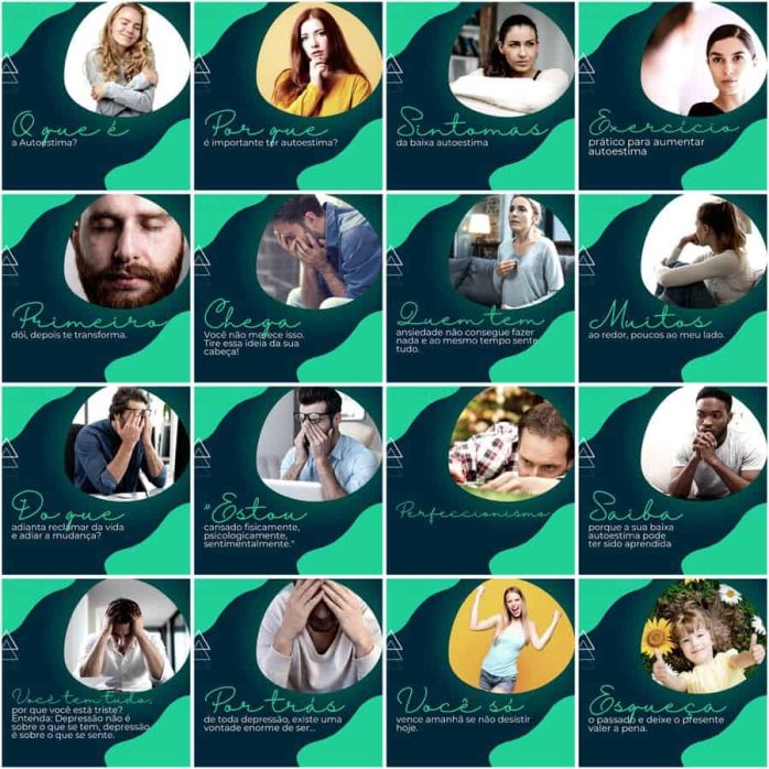 Templates Canva Psicólogo Psicologia 200 Artes Editáveis + Legendas
