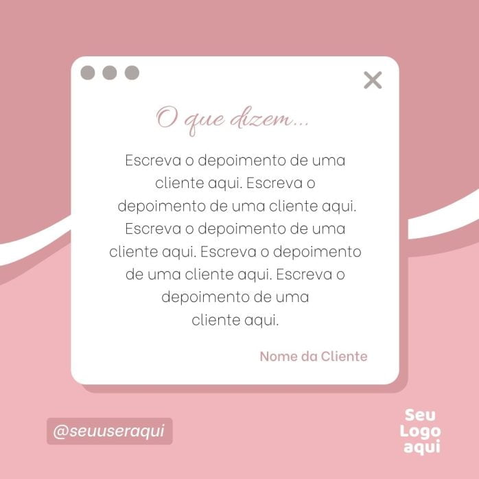 Templates Canva Salão de Beleza Feminino 10 Artes Editáveis + Bônus