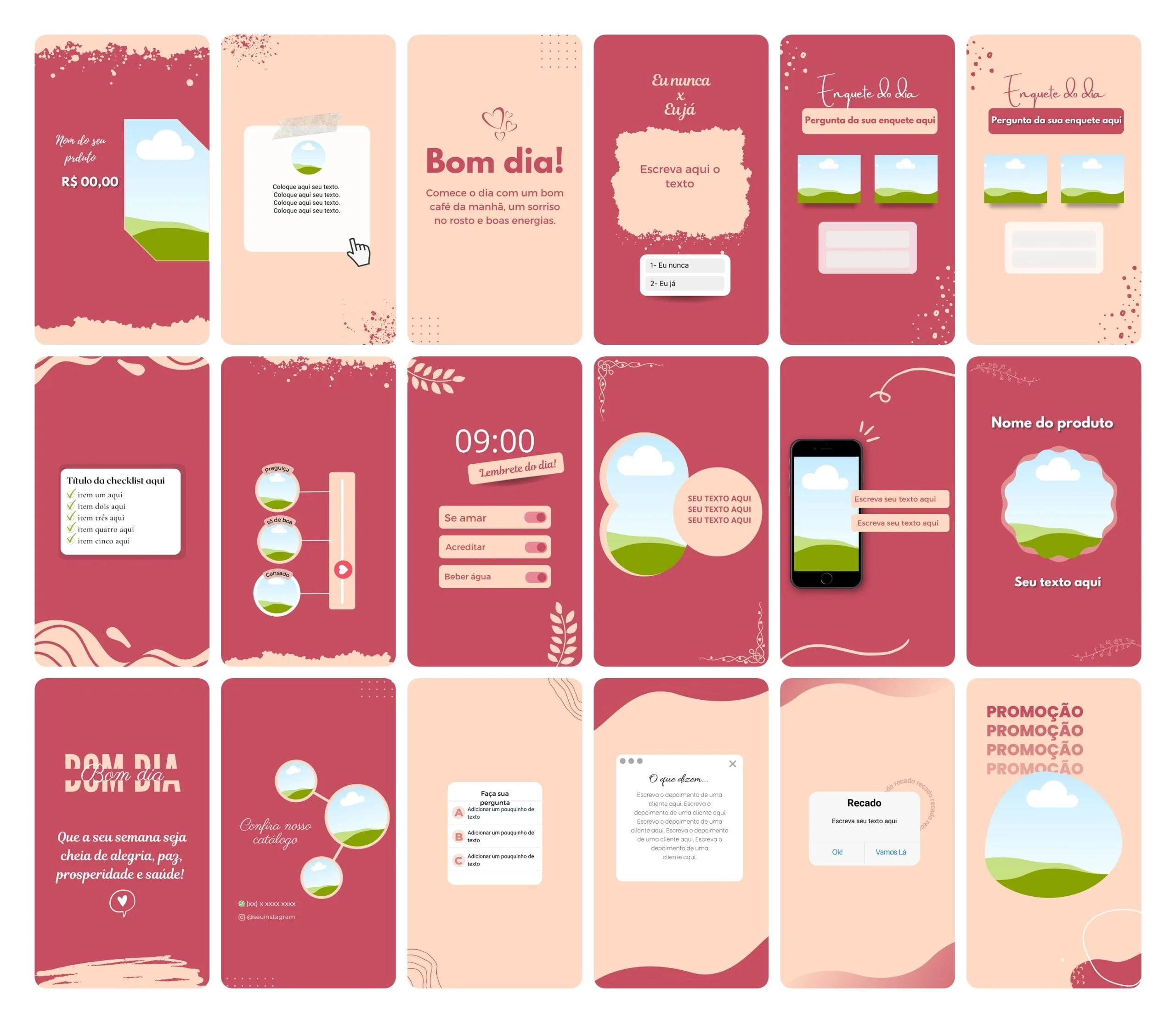 Templates Canva Sublimação Loja de Personalizados 120 Artes Editáveis Stories
