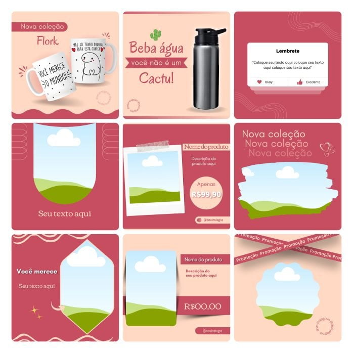 Templates Canva Sublimação Loja de Personalizados 130 Artes Editáveis + Bônus