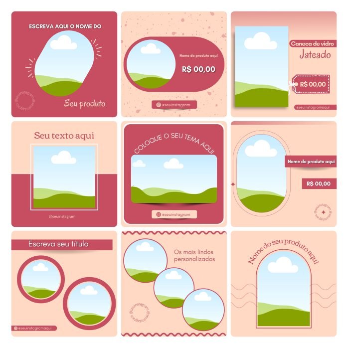Templates Canva Sublimação Loja de Personalizados 130 Artes Editáveis + Bônus