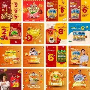 Templates Canva Supermercado Mercado 32 Artes Editáveis + Bônus 10 Templates Canva Supermercado Mercado 32 Artes Editáveis + Bônus