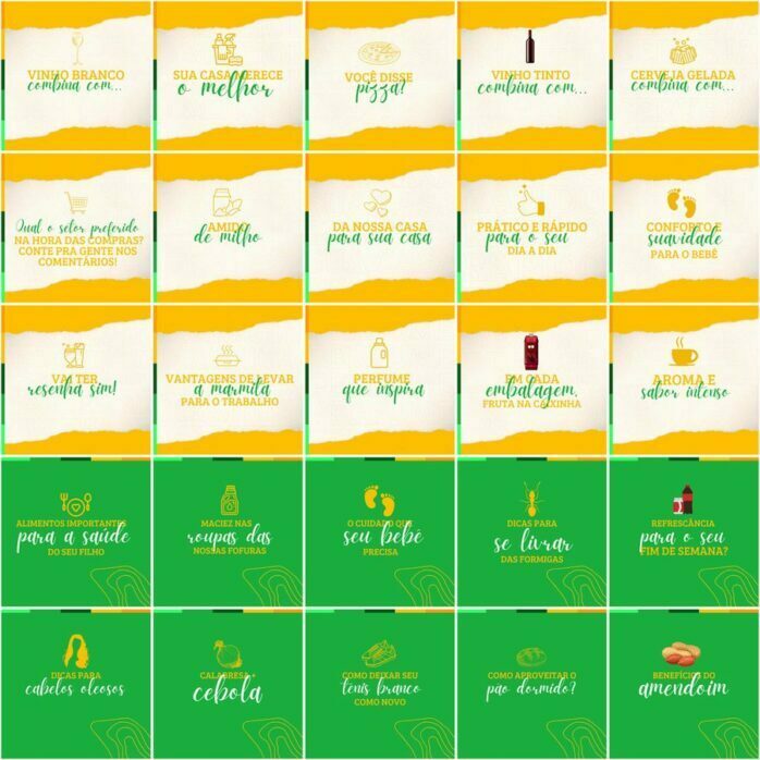 Templates Canva Supermercados 200 Artes Editáveis + Legendas