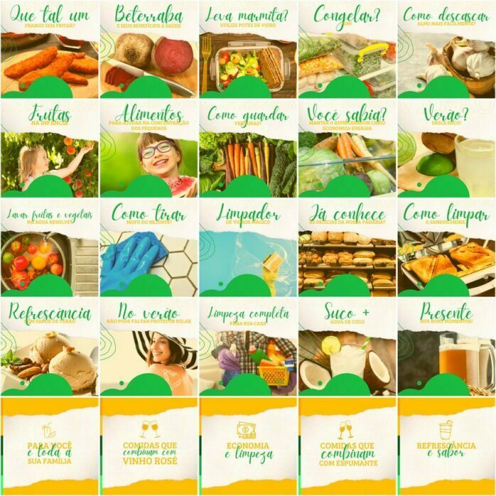 Templates Canva Supermercados 200 Artes Editáveis + Legendas