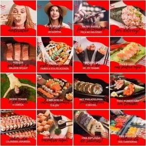 Templates Canva Sushi 200 Artes Editáveis + Legendas 8 Templates Canva Sushi 200 Artes Editáveis + Legendas