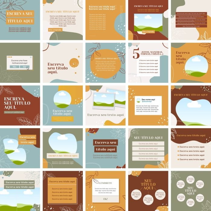 Templates Canva terapia Floral 28 Artes Editáveis + Bônus