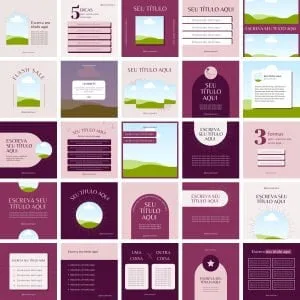 Templates Canva Terapias Holística Editáveis 25 Artes Editáveis + Bônus