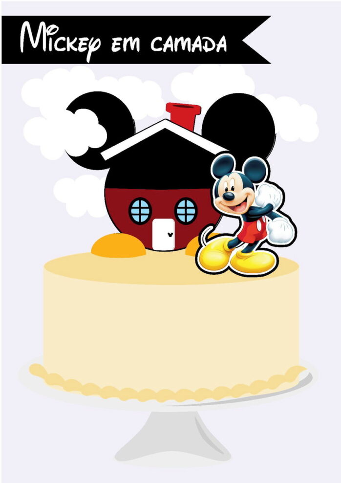 Topo Bolo Mickey Camadas