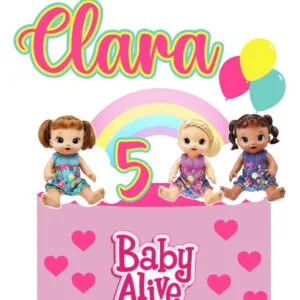 Topo de Bolo Baby Alive