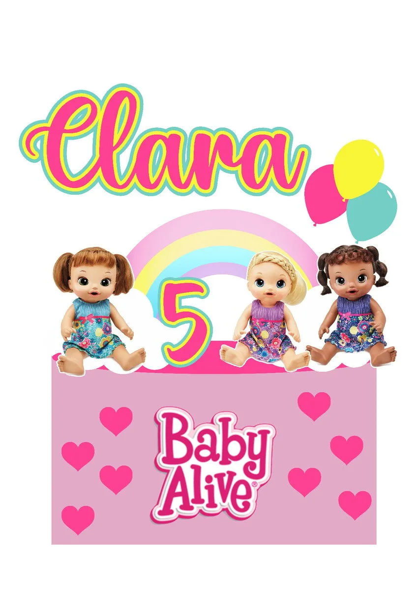 Topo de Bolo Baby Alive