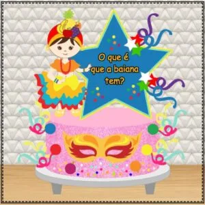 Topo de Bolo Baiana de Carnaval