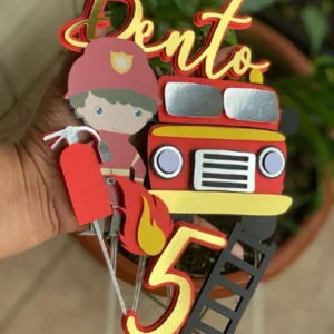 Topo de Bolo Bombeiro Camadas 19 Topo de Bolo Bombeiro Camadas